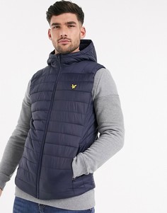 Легкий стеганый жилет Lyle & Scott-Темно-синий