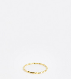 Серебряное позолоченное кольцо ASOS DESIGN-Золотой