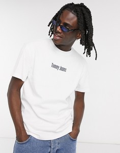 Белая футболка с логотипом на груди и спине Tommy Jeans-Белый