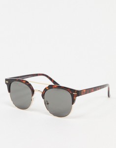 Солнцезащитные очки в стиле ретро с черепаховой оправой New Look-Коричневый