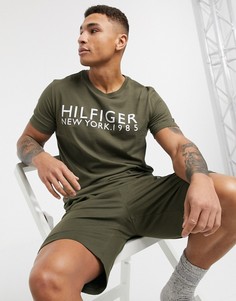 Футболка для дома хаки с логотипом Tommy Hilfiger-Зеленый