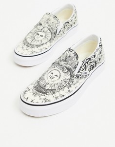 Черные кеды-слипоны с принтом Vans Classic-Черный