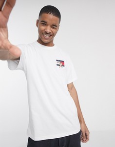 Белая футболка с принтом Таза и логотипом-флагом Tommy Jeans x Looney Tunes Capsule-Белый