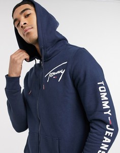 Худи на молнии Tommy Hilfiger Jeans-Темно-синий
