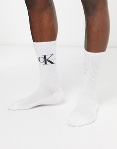 Белые носки с логотипом Calvin Klein Jeans-Белый