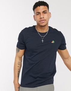 Темно-синяя футболка с вышитым арбузом Burton Menswear-Темно-синий