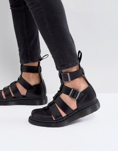 Черные сандалии с ремешком на щиколотке Dr Martens-Черный