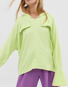 Топ с капюшоном ASOS WHITE-Зеленый