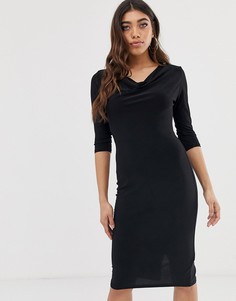 Lipsy cowl neck midi dress-Черный
