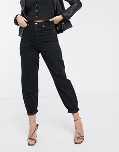 Черные свободные джинсы в винтажном стиле Topshop-Черный