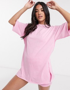 Розовая oversized-футболка от комплекта с наружными швами ASOS DESIGN-Розовый