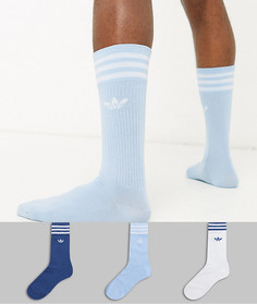 3 пары носков adidas Originals-Синий