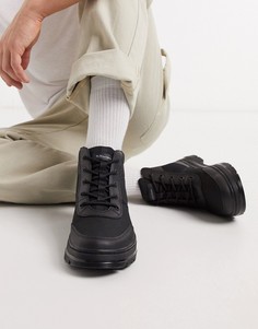 Черные ботинки с 6 парами люверсов Dr Martens-Черный
