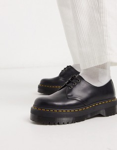 Черные туфли с 3 парами люверсов Dr Martens 1461-Черный