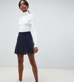 Мини-юбка в горошек с запахом ASOS DESIGN Tall-Мульти