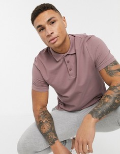 Фиолетовое поло из органического хлопка ASOS DESIGN-Фиолетовый