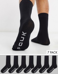 7 пар черных классических носков French Connection-Мульти