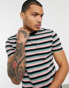 Футболка из органического хлопка в полоску ASOS DESIGN-Мульти