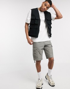 Черный жилет в стиле милитари ASOS DESIGN