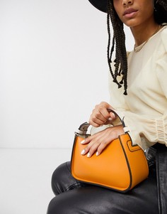 Оранжевая маленькая сумка в стиле колор блок Topshop-Оранжевый