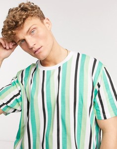 Oversized-футболка в полоску Brave Soul-Мульти