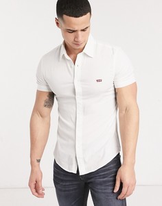 Белая приталенная оксфордская рубашка с короткими рукавами и логотипом Levis-Белый Levis®