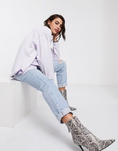 Трикотажная рубашка ASOS DESIGN-Фиолетовый