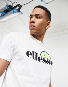 Белая футболка с принтом ellesse x Smiley Feeta-Белый
