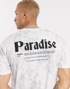 Белая футболка с принтом "paradise" Jack & Jones Originals-Белый