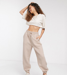 Стеганые джоггеры ASOS DESIGN Petite-Бежевый