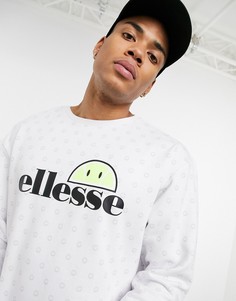 Белый свитшот с принтом ellesse x Smiley Domini