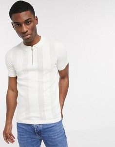 Белое трикотажное поло New Look-Белый