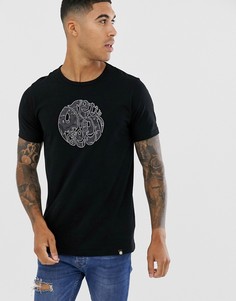 Черная футболка с принтом пейсли на логотипе Pretty Green-Черный
