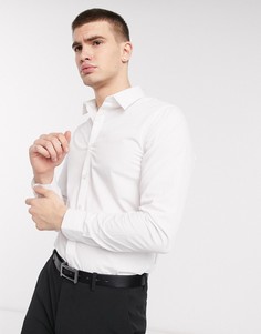 Белая поплиновая рубашка классического кроя New Look-Белый