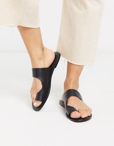 Черные сандалии с петлей для большого пальца ASOS DESIGN-Черный