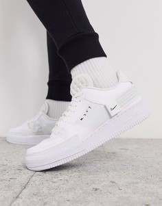 Белые кроссовки Nike Air Force 1 Type-Белый