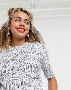 Футболка с логотипом Love Moschino-Серый