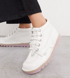 Эксклюзивные бело-розовые ботинки Kickers-Белый