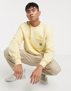 Желтый свитшот с карманом Carhartt WIP