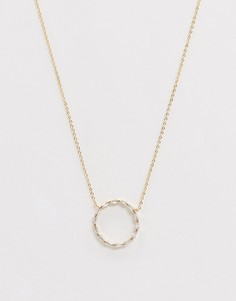 Золотистое ожерелье с подвеской-диском ALDO-Золотой