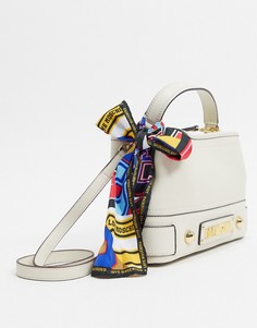 Сумка-тоут цвета слоновой кости с шарфом Love Moschino-Кремовый