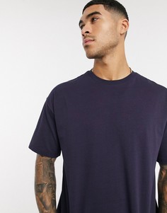 Темно-синяя футболка в стиле oversized New Look-Темно-синий