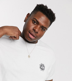 Белая футболка с вышитым солнцем New Look Plus-Белый