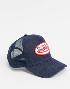 Джинсовая кепка с логотипом Von Dutch-Синий