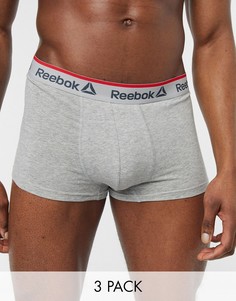 3 пары боксеров-брифов (черные/белые/серые меланжевые) Reebok-Мульти