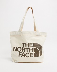 Хлопковая сумка-тоут кремового цвета The North Face-Кремовый