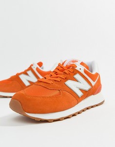 Оранжевые кроссовки New Balance 574-Оранжевый