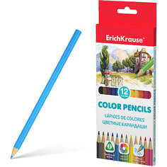 Цветные карандаши трехгранные Erich Krause, 12 цветов