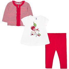 Комплект Mayoral: кардиган, футболка и леггинсы