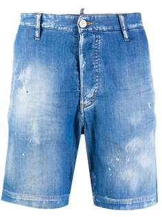 Dsquared2 джинсовые шорты с эффектом потертости
